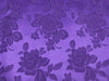 Floral Satin Brocade Medium Rose Purple