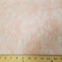 Floral Stretch Lace PEACH PINK SL-84