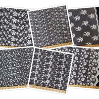 SWATCHES White Fancy Embroidery Mesh Lace