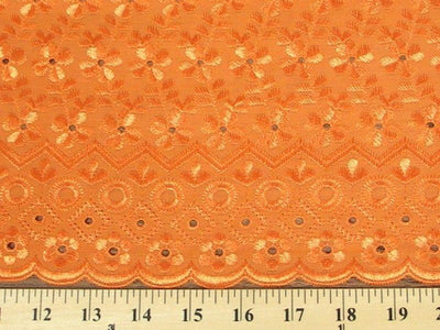 Eyelet Embroidery Orange EL-10