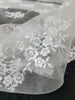 SWATCHES White Fancy Embroidery Mesh Lace