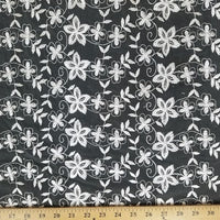 SWATCHES White Fancy Embroidery Mesh Lace