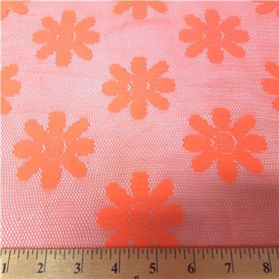 Crochet Stretch Lace NEON ORANGE SL-62