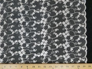 White Fancy Embroidery Mesh Lace White FEM-15