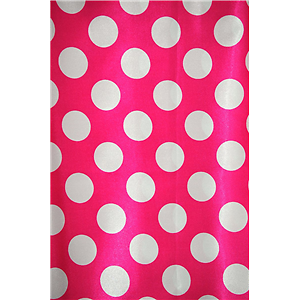 Polka Dot Charmeuse Satin FUCHSIA WHITE SP-105
