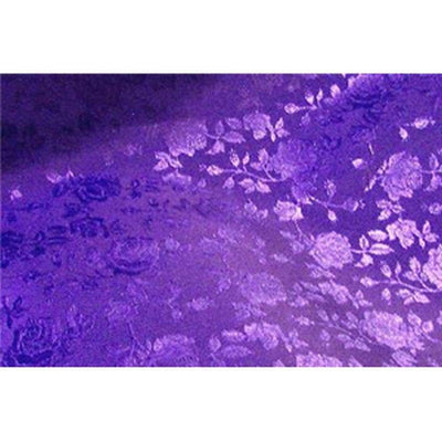 Floral Satin Brocade Purple