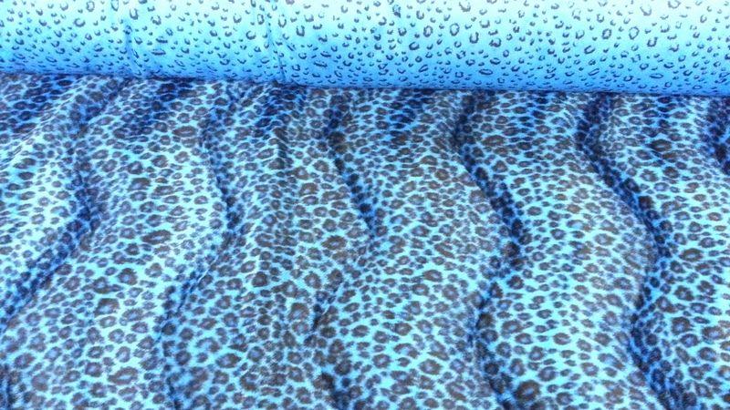 Velboa Animal Skins Fur Blue Cheetah Leopard "50 YARD ROLL"