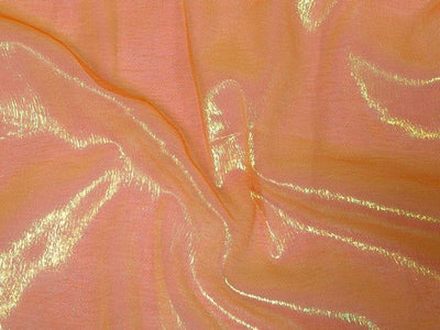 Irridescent Crinkled Barbie Organza Orange