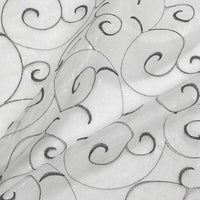 Embroidered Organza BLACK/WHITE