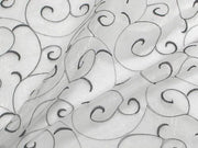 Embroidered Organza BLACK/WHITE
