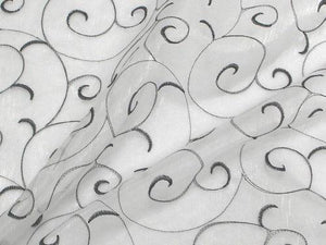 Embroidered Organza BLACK/WHITE
