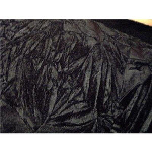 Crushed Non-Stretch Velvet BLACK "LAST PIECE MEASURES 1 YARD 23 INCHES"