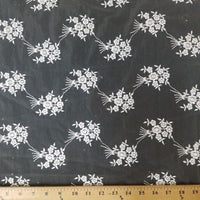 SWATCHES White Fancy Embroidery Mesh Lace