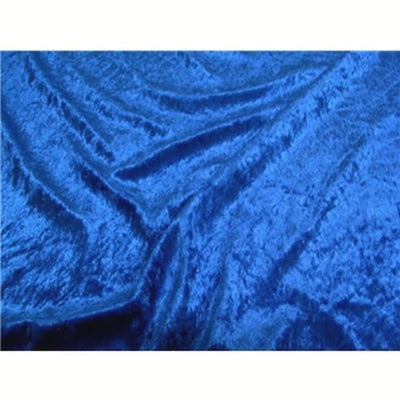 Crushed Panne Velour Velvet Royal Blue