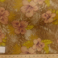 Koshibo Prints Tan Peach Hibiscus KO-9