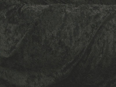 Crushed Panne Velour Velvet Black