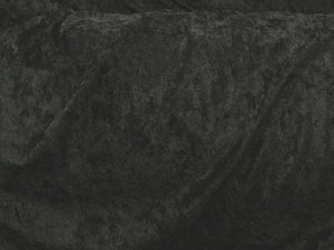 Crushed Panne Velour Velvet Black