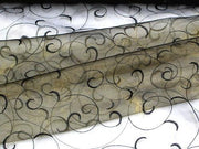 Embroidered Organza BLACK/GOLD
