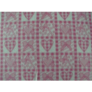 Premium Anti-Pill Ribbons Hearts Squares Fleece 30