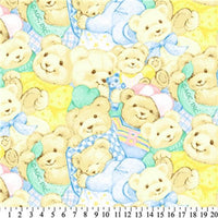 Premium Anti-Pill American Greetings Teddy Bears Fleece 597 "LAST PIECE MEASURES 56X60 INCHES"
