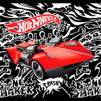 Anti-Pill Hot Wheels Fleece Panel 599