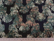 Anti Pill Stag Heads Camo Fleece 601