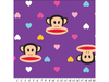 Premium Anti-Pill Paul Frank Julius Hearts Purple Fleece 658