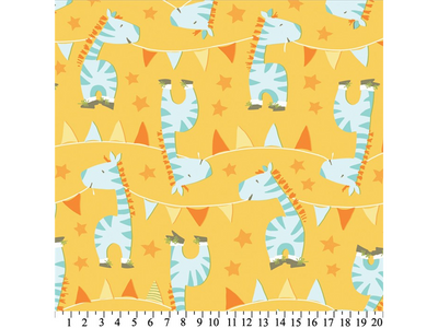 Anti-Pill Zebra Parade Gold By Cathy Loo Fleece 662