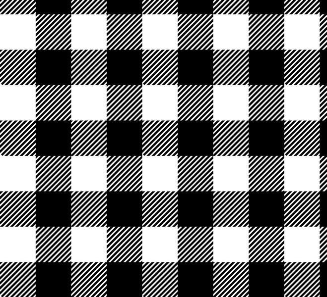 Premium Anti-Pill Buffalo Plaid Black Grey White Fleece 710