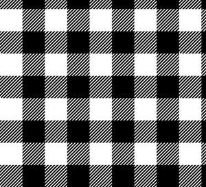 Premium Anti-Pill Buffalo Plaid Black Grey White Fleece 710