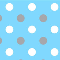 Premium Anti-Pill Happy Dots Grey Blue Fleece 764
