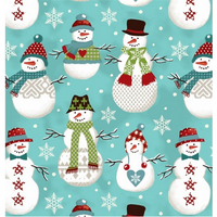 Premium Anti-Pill Folk Snowmen Fleece 781