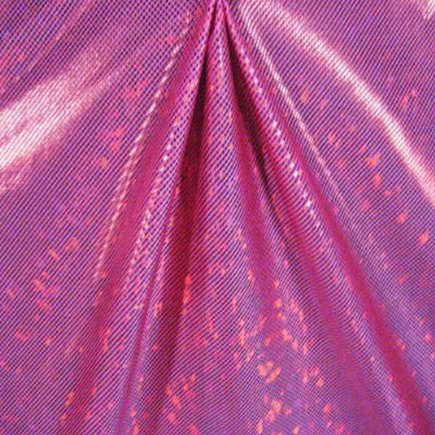 Metallic Hologram Foil Spandex HOT PINK