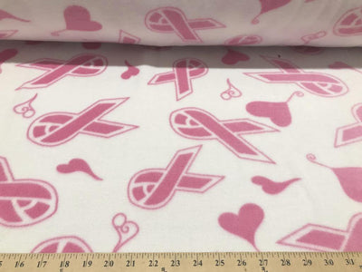Anti-Pill Ribbons Hearts Fleece 91