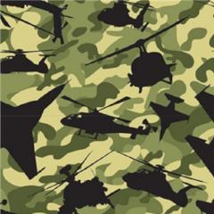 Anti-Pill Air Force Camo Green Fleece 97