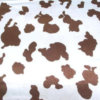 Cow Charmeuse Satin BLUE/BROWN