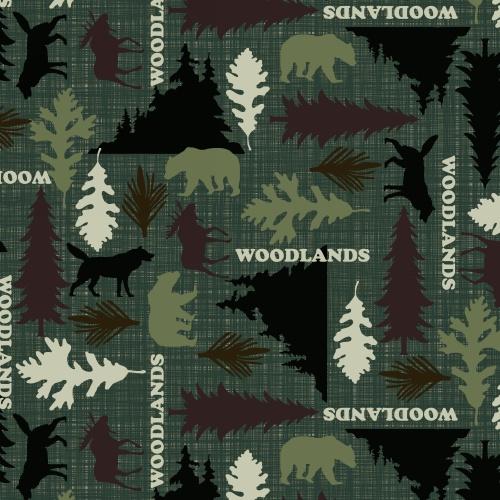 Premium Anti-Pill Woodlands Fleece A44