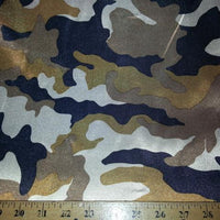 Camouflage Charmeuse Satin BROWN