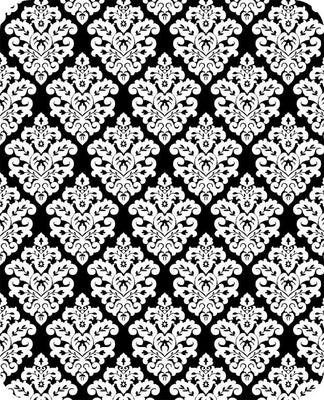 Victorian Damask WHITE BLACK SP-23