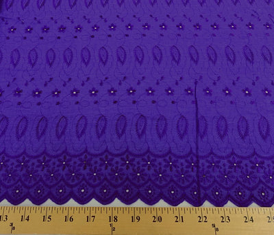 Eyelet Embroidery Purple EL-18