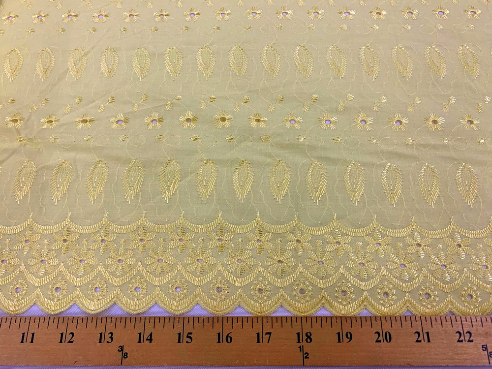 Eyelet Embroidery Yellow EL-19
