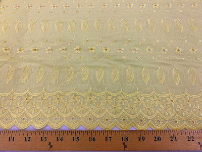 Eyelet Embroidery Yellow EL-19