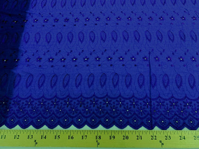 Eyelet Embroidery Royal Blue EL-23