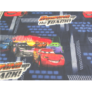 Anti-Pill Cars Burning Track Fleece B628