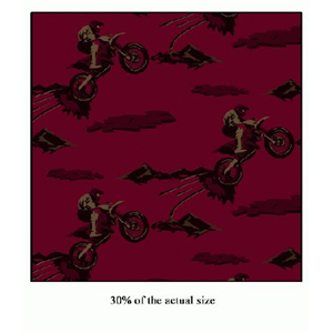 Anti-Pill Dirtbikes Burgundy Fleece 212