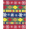 Anti-Pill Argyle Snowflake Fleece B96