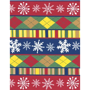 Anti-Pill Argyle Snowflake Fleece B96