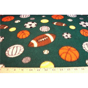 Sports Balls Green Fleece