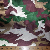 Camouflage Charmeuse Satin HUNTER GREEN