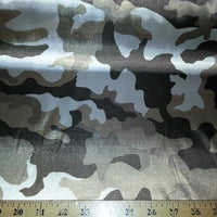 Camouflage Charmeuse Satin OLIVE